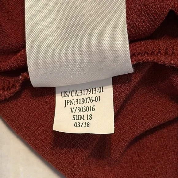 Banana Republic Terracotta Orange Sleeveless V-Neck Midi dress Size M - Picture 12 of 12